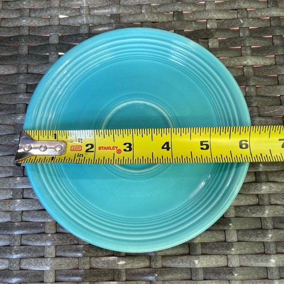 5 Vintage Fiestaware Tea Coffee Cup Saucer Plate 6" Blue Red Gray Green Mauve - Picture 4 of 4